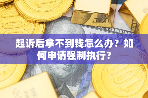 北京起诉后拿不到钱怎么办？如何申请强制执行？