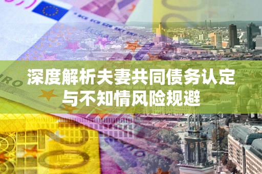 北京深度解析夫妻共同债务认定与不知情风险规避