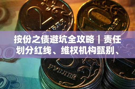 北京按份之债避坑全攻略｜责任划分红线、维权机构甄别、纠纷处理全流程拆解